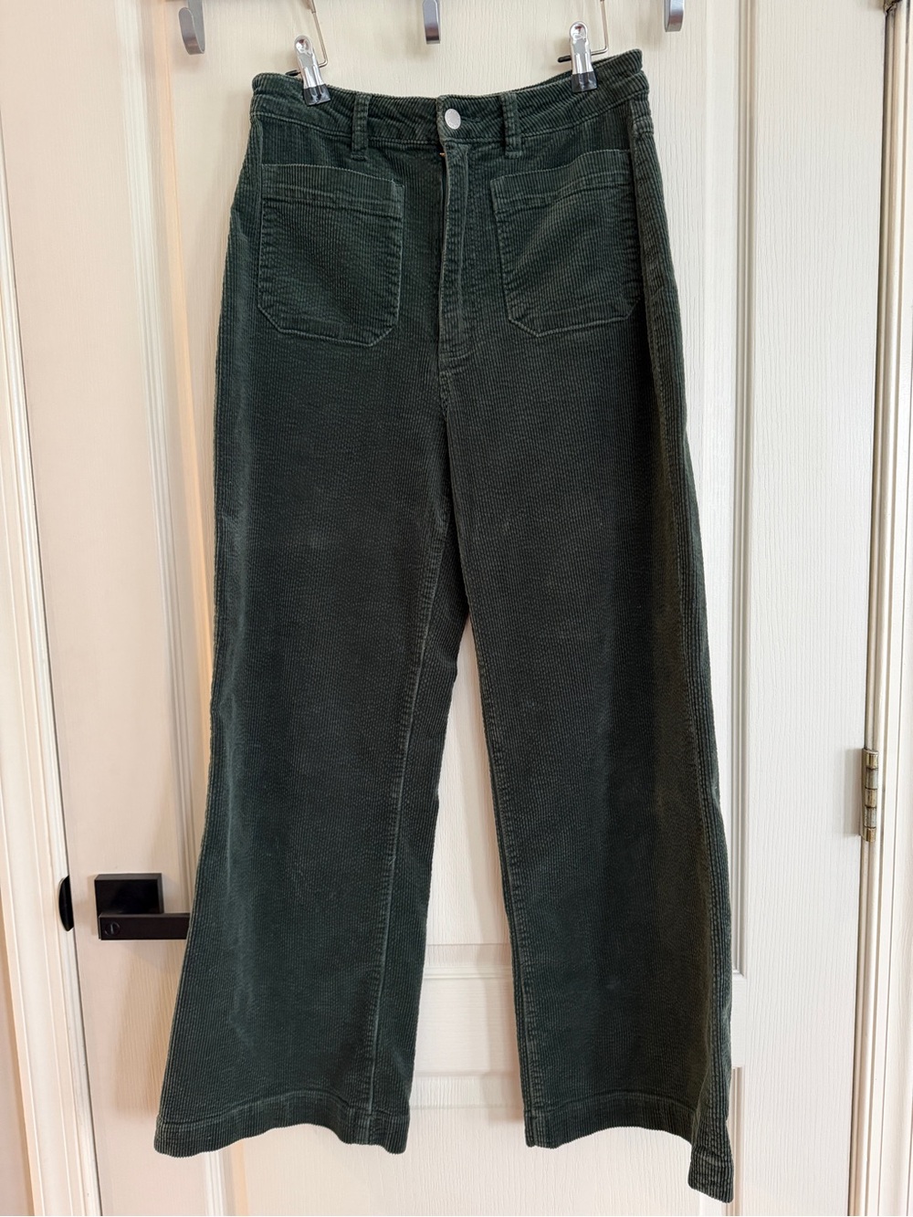 ROLLA'S Dark Forest Green Hugh Rise Wide-Leg Corduroy Jeans